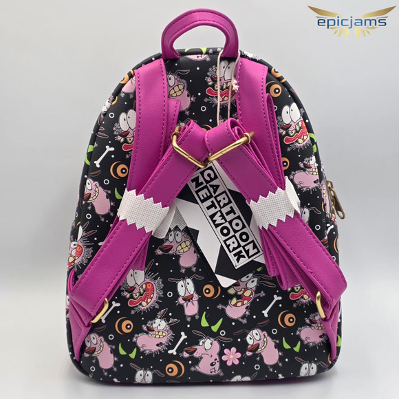 Loungefly Courage The Cowardly Dog Mini Backpack and Zip Around Wallet Set New - Picture 6 of 10